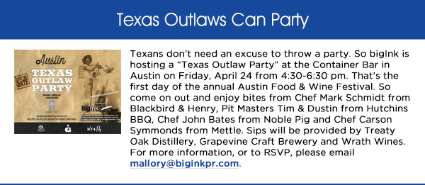 Texas Outlaw can Party
							 See image for article