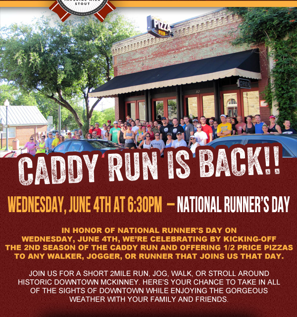 Caddy Run is Back!!

Wednesday, June 4th - National Runner's Day