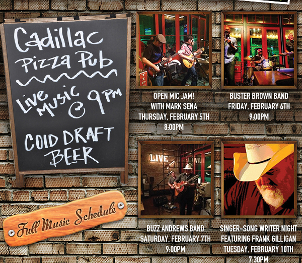 Live Music @ 9pm
							See image or click here for full music schedule