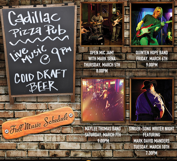 Live Music @ 9pm
							See image or click here for full music schedule