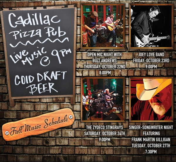 Live Music @ 9pm
							See image or click here for full music schedule