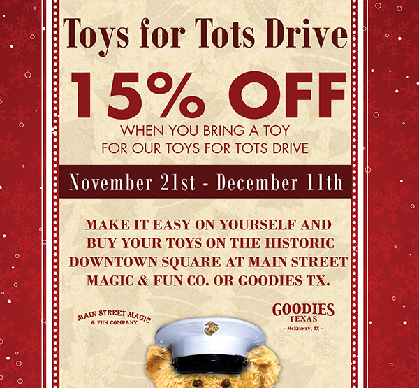 Toys for Tots Drive
							 See image for full details