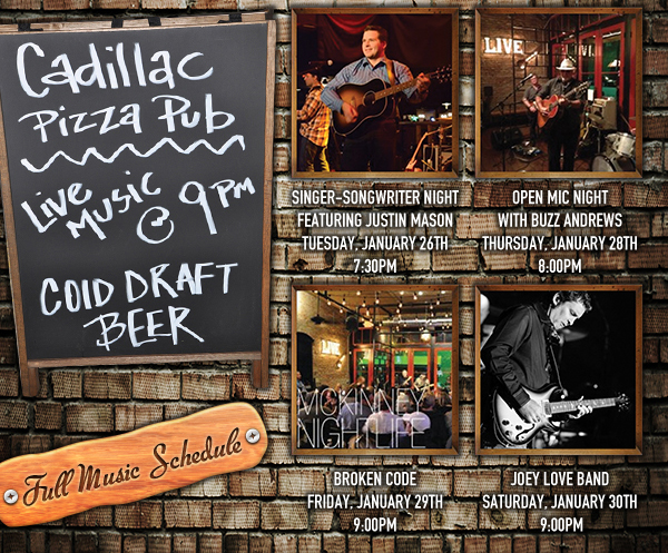 Live Music @ 9pm
							See image or click here for full music schedule