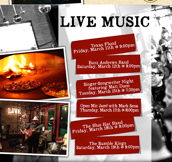 Live Music @ 9pm
							See image or click here for full music schedule