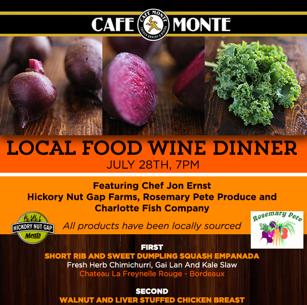 Local Food Wine Dinner
							 See image for full details