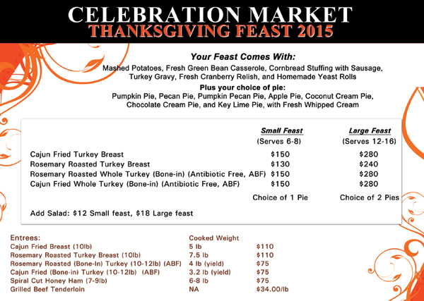 Thanksgiving Feast 2015
							 See image for details