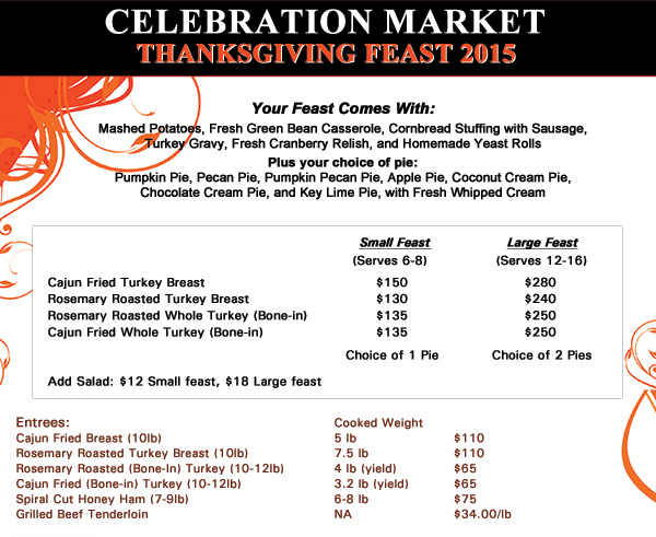 Thanksgiving Feast 2015
							 See image for details