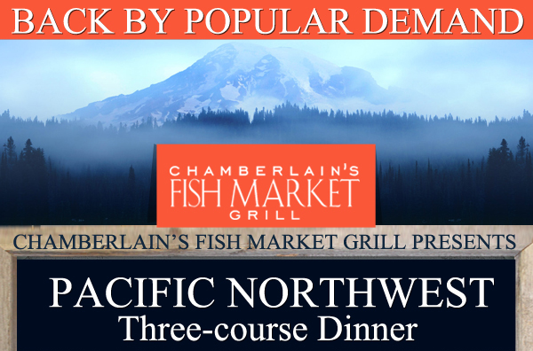 Pacific Northwest Three-Course Dinner
							Monday, July 28 - Wednesday, July 30
							Featuring last of the season Copper River Salmon