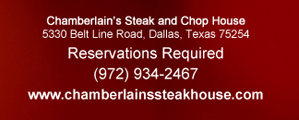 Steak and Chop House
											www.chamberlainssteakhouse.com