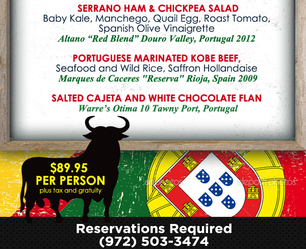 See image for full details
							 $89.95 per person plus tax and gratuity