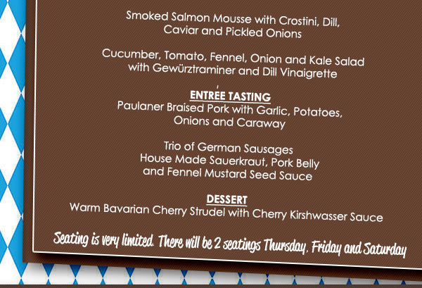 Oktoberfest Tasting Menu