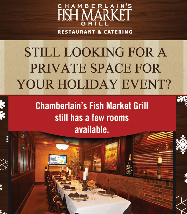 Still looking for a private space
							 for your holiday event?
							 See image for details