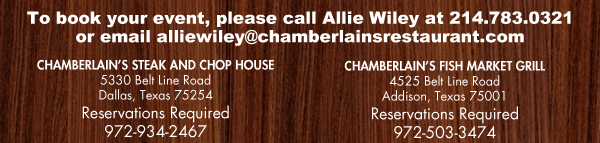 Contact Allie Wiley to book your event
							 See image for full disclaimer