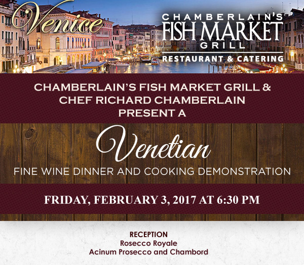 Venetian Fine Wine Dinner and Cooking Demonstration
							 See image for details