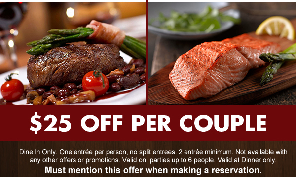 $25 off per couple
							 See image for details