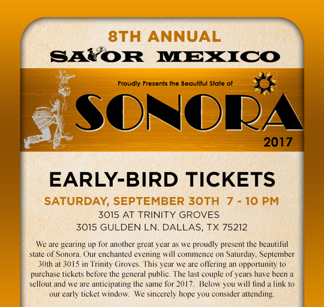 Savor Mexico - Early Bird Tickets
							 See image for full details