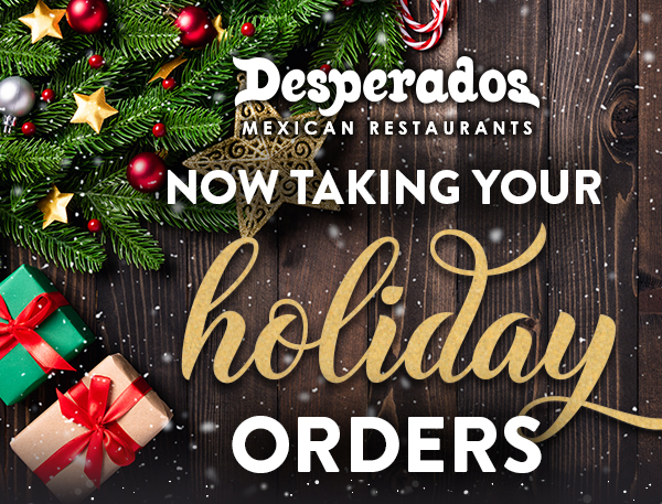 Order Online Today! www.desperadosrestaurant.com/locations/#order - Serving our authentic family traditions for over 40 years.