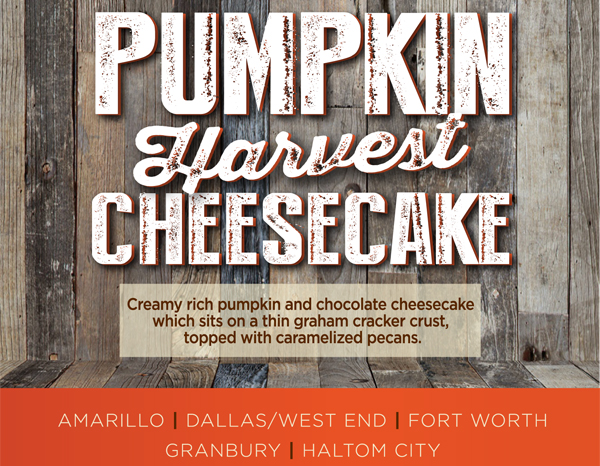 Pumpkin Harvest Cheesecake
							 See image for full details