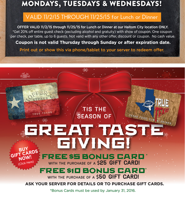 Tis the season of great taste giving!
							 See image for full details