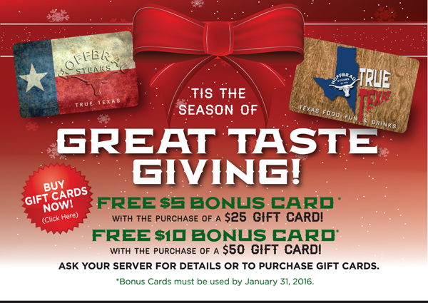 Tis the season of great taste giving!
							 See image for full details