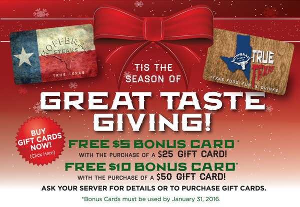 Tis the season of great taste giving!
							 See image for full details