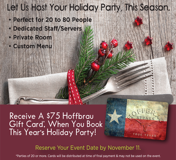 Let us host your holiday party this season
							 See image for full details