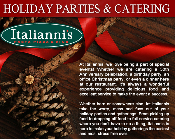 Holiday Parties & Catering
							See image for details