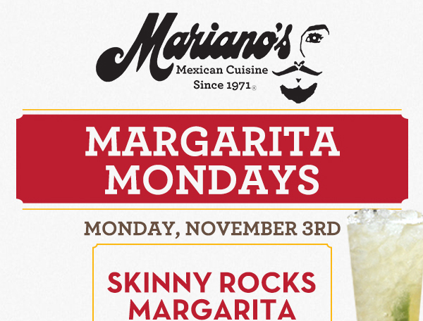 Margarita Mondays
							Half Price All Day Long! Turn your blue Monday into a 100% Blue Agave Monday!
							www.laharanch.com