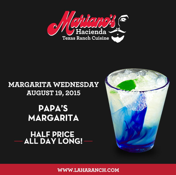 Margarita Wednesdays
							www.laharanch.com