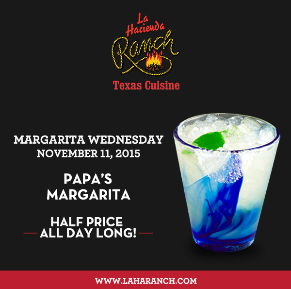 Margarita Wednesdays
							www.laharanch.com