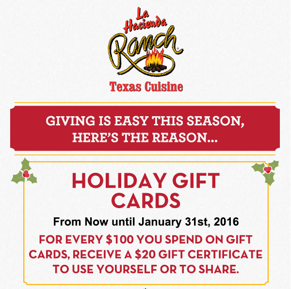 Holiday Gift Cards
							See image for full details