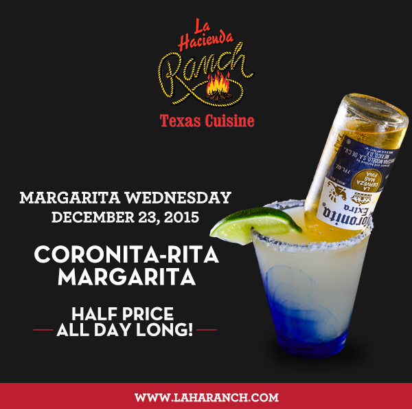 Margarita Wednesdays
							www.laharanch.com