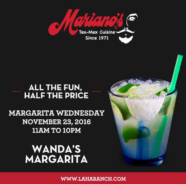 Margarita Wednesdays
							www.laharanch.com