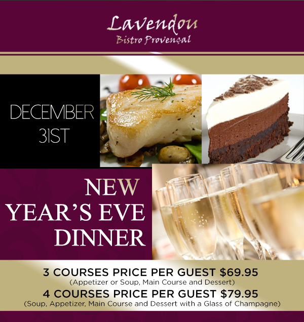 New Year's Eve Dinner
							See image for menu