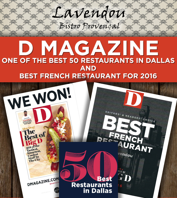 D Magazine - We won!
							 See image for details