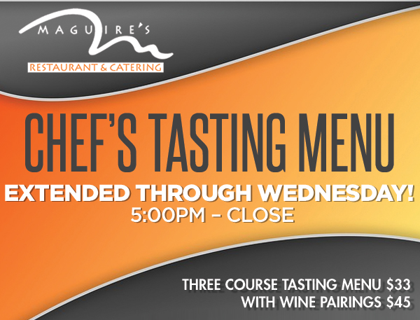 Chef's Tasting Menu. See image for full details