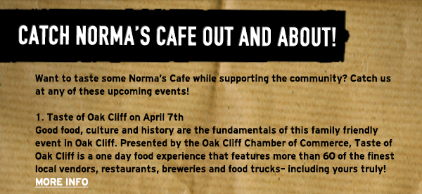 Norma's Cafe Newsletter