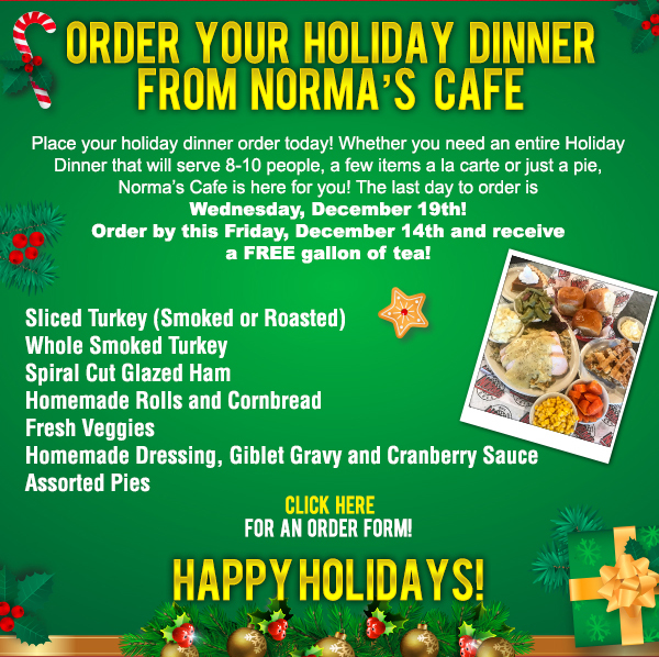 Norma's Cafe Newsletter