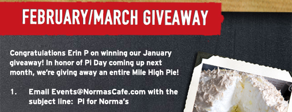 Norma's Cafe Newsletter