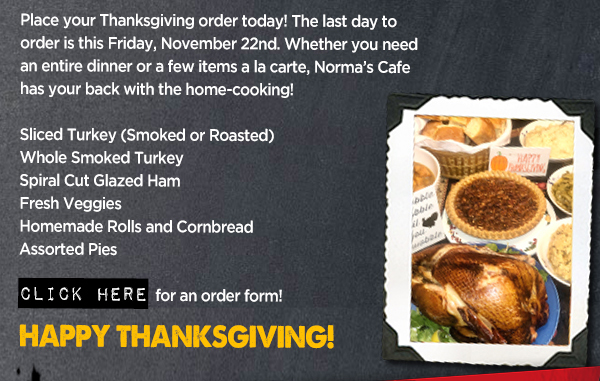 Norma's Cafe Newsletter