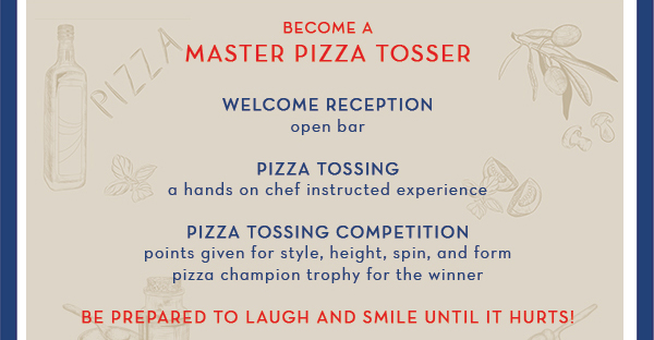 Become a master Pizza Tosser
							 See image for full details