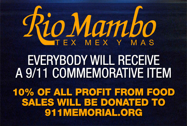 Everybody will receive a 9/11 commemorative item
							10% of all profit from food sales will be donated to 911memorial.org