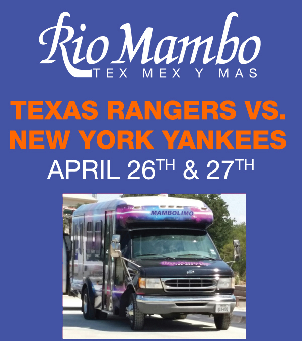 The Mambo Limo
							 Free rides to all events at AT&T Stadium and Globe Life Park
							 See image for details