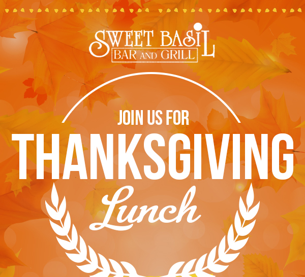 Join us for
							 Thanksgiving Lunch