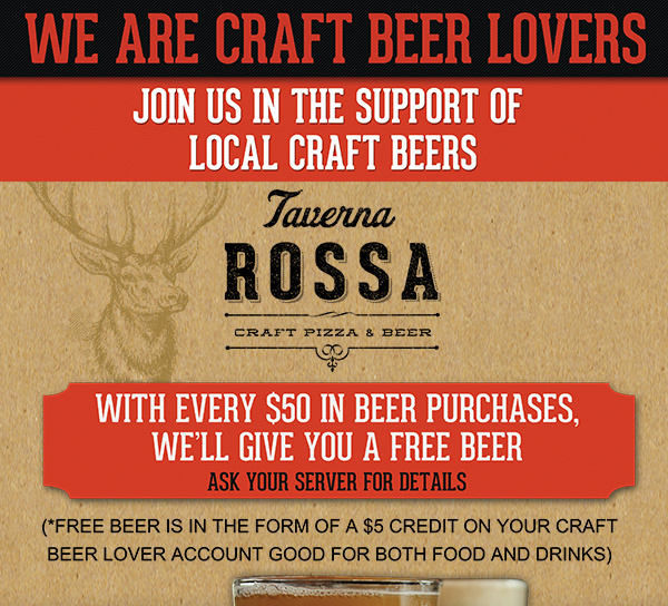 We are Craft Beer Lovers
							 Join us in the support of local craft beers
							 See image for full disclaimer