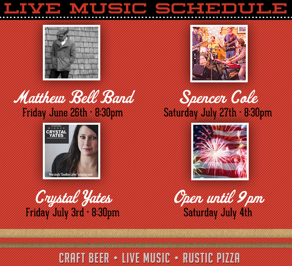 Live Music Schedule
							 See image for full details