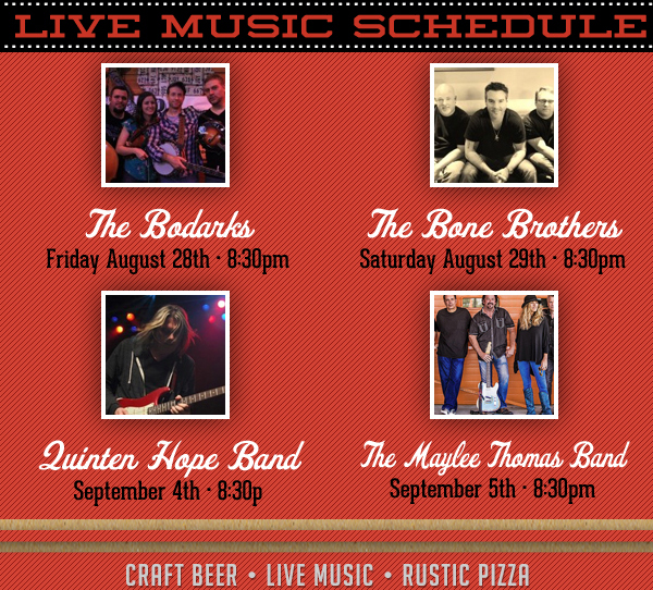 Live Music Schedule
							 See image for full details