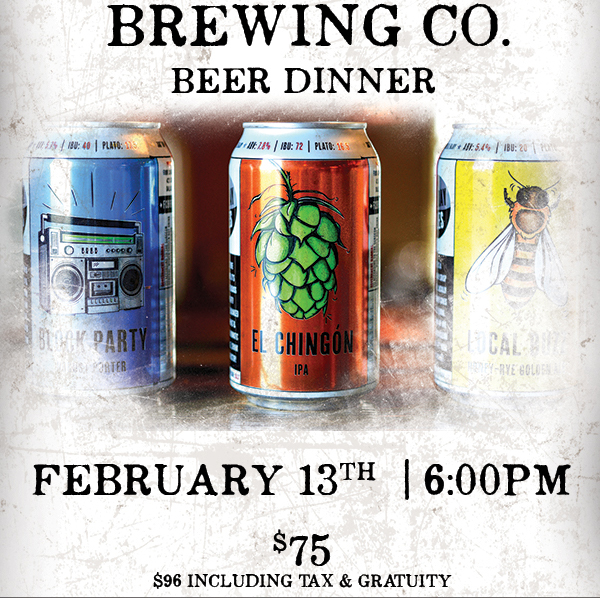 Four Corners Brewing Co. Beer Dinner
							 See image for full details