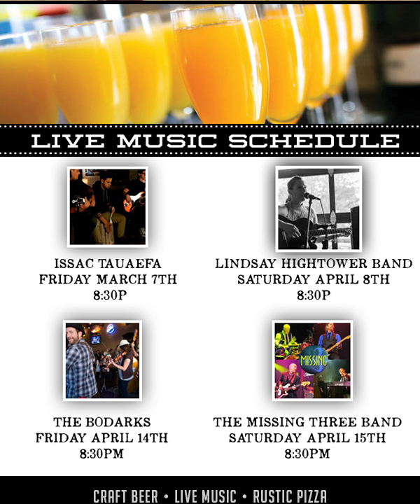 Live Music Schedule
							 See image for full details