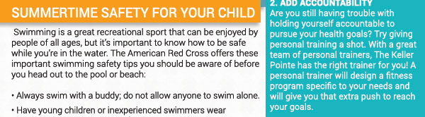 Summertime safety for your child
							 Add accountability
							 See image for full details